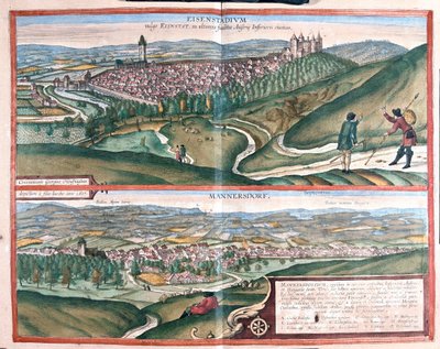 Eisenstadtt, Alemania - Mannersdorf ,Austria - en "Civitates Orbis Terrarum" de Georg Braun, Colonia 1617 de Georg Braun