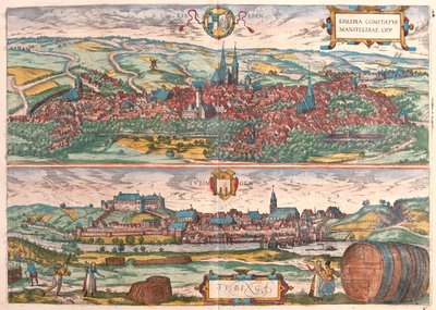 Eisleben, Alemania - en "Civitates Orbis Terrarum" de Georg Braun, Colonia 1617 de Georg Braun