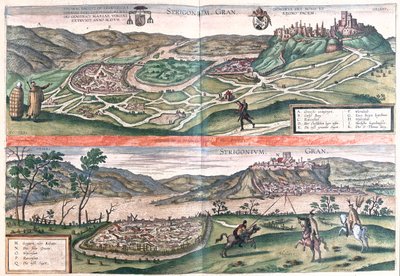 Esztergom, Hungría - en "Civitates Orbis Terrarum" de Georg Braun, Colonia 1617 de Georg Braun