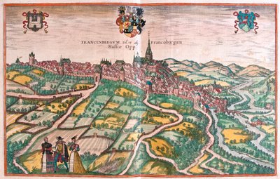 Frankenberg, Países Bajos - en "Civitates Orbis Terrarum" de Georg Braun, Colonia 1617 de Georg Braun