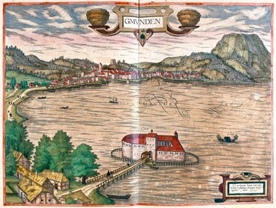 Gmunden, Austria - en "Civitates Orbis Terrarum" de Georg Braun, Colonia 1617 de Georg Braun