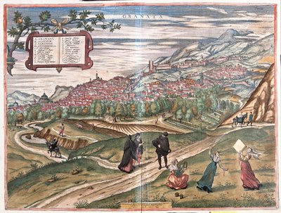 Granada, España - en "Civitates Orbis Terrarum" de Georg Braun, Colonia 1617 de Georg Braun