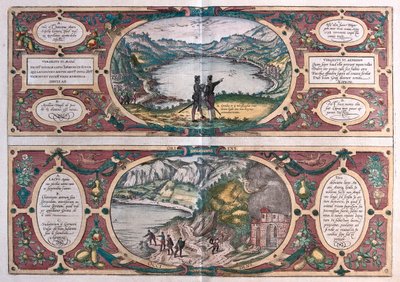 Gruta de la Sibilla - Ostia - Agnano, Italia en "Civitates Orbis Terrarum" de Georg Braun, Colonia 1617 de Georg Braun