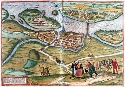 Gyor, Hungría - en "Civitates Orbis Terrarum" de Georg Braun, Colonia 1617 de Georg Braun