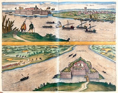 Komoron, Hungría - en "Civitates Orbis Terrarum" de Georg Braun, Colonia 1617 de Georg Braun