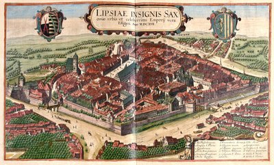 Leipzig (Lipsia), Alemania - en "Civitates Orbis Terrarum" de Georg Braun, Colonia 1617 de Georg Braun