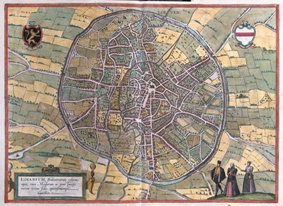 Lovaina, Bélgica, en "Civitates Orbis Terrarum" de Georg Braun, Colonia 1617 de Georg Braun
