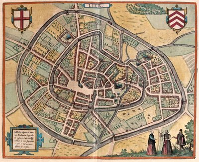 Lier, Bélgica - en "Civitates Orbis Terrarum" de Georg Braun, Colonia 1617 de Georg Braun