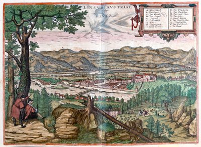 Lintz, Austria - en "Civitates Orbis Terrarum" de Georg Braun, Colonia 1617 de Georg Braun