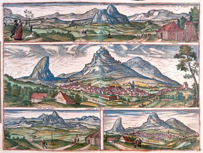 Roca del Amante - Archidona, cerca de Málaga, España - en "Civitates Orbis Terrarum" de Georg Braun, Colonia 1617 de Georg Braun