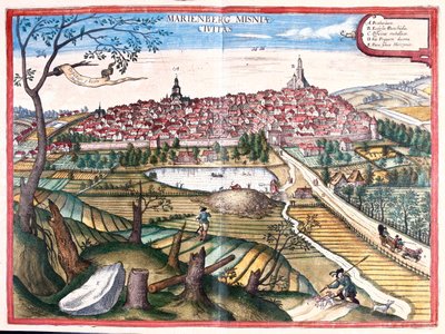 Marienberg, Alemania - en "Civitates Orbis Terrarum" de Georg Braun, Colonia 1617 de Georg Braun