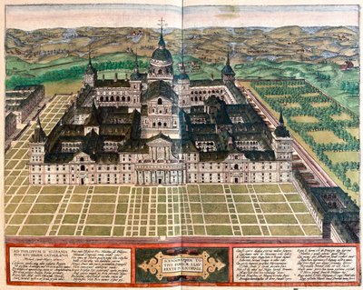 Monasterio (Palacio del Rey Felipe II), España - en "Civitates Orbis Terrarum" de Georg Braun, Colonia 1617 de Georg Braun