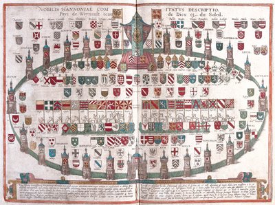 Mons , Bélgica - en "Civitates Orbis Terrarum" de Georg Braun, Colonia 1617 de Georg Braun