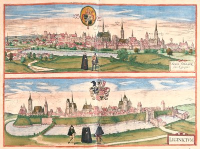 Nysa - Legnica, Polonia - en "Civitates Orbis Terrarum" de Georg Braun, Colonia 1617 de Georg Braun
