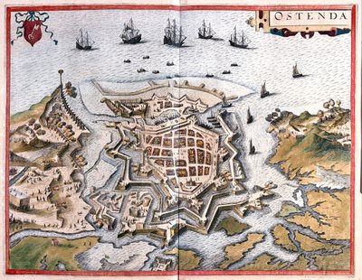 Ostende, Bélgica- en "Civitates Orbis Terrarum" de Georg Braun, Colonia 1617 de Georg Braun