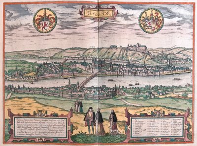 Passau, Alemania - en "Civitates Orbis Terrarum" de Georg Braun, Colonia 1617 de Georg Braun