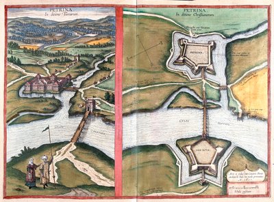 Petrinja, Croacia - en "Civitates Orbis Terrarum" de Georg Braun, Colonia 1617 de Georg Braun