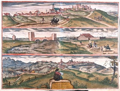 Plasencia - Alcántara - Cabezas, España - en "Civitates Orbis Terrarum" de Georg Braun, Colonia 1617 de Georg Braun