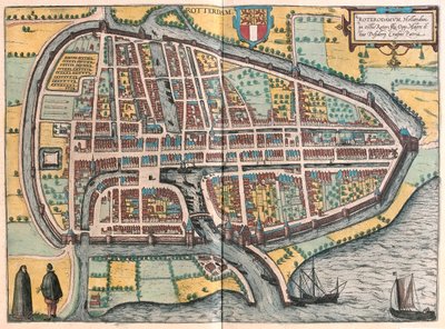 Rotterdam, Países Bajos - en "Civitates Orbis Terrarum" de Georg Braun, Colonia 1617 de Georg Braun