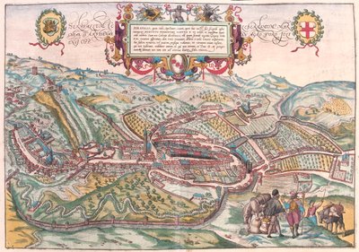 Serravalle, Vittorio Veneto (Treviso), Italia - en "Civitates Orbis Terrarum" de Georg Braun, Colonia 1617 de Georg Braun