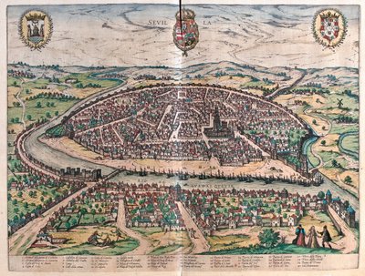 Sevilla, España - en "Civitates Orbis Terrarum" de Georg Braun, Colonia 1617 de Georg Braun