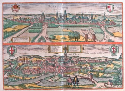 Soest, Warburg, Alemania - en "Civitates Orbis Terrarum" de Georg Braun, Colonia 1617 de Georg Braun
