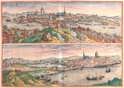 Estocolmo, Suecia - en "Civitates Orbis Terrarum" de Georg Braun, Colonia 1617 de Georg Braun