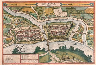 Szolnok, Hungría - en "Civitates Orbis Terrarum" de Georg Braun, Colonia 1617 de Georg Braun