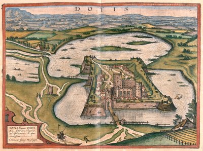 Tata, Hungría - en "Civitates Orbis Terrarum" de Georg Braun, Colonia 1617 de Georg Braun