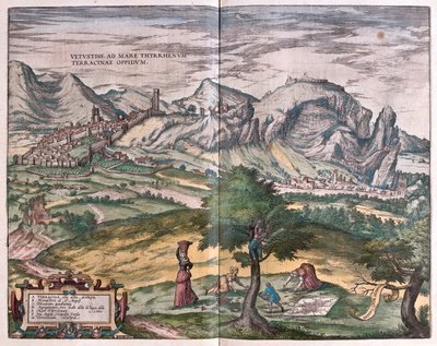 Terracina, Italia - en "Civitates Orbis Terrarum" de Georg Braun, Colonia 1617 de Georg Braun