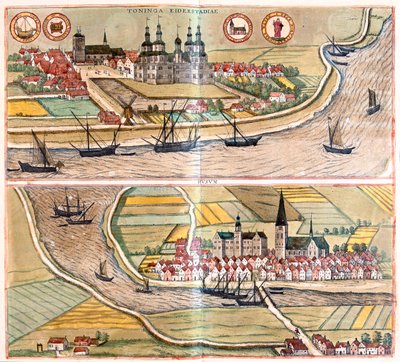 Tonning - Husum, Alemania - en "Civitates Orbis Terrarum" de Georg Braun, Colonia 1617 de Georg Braun