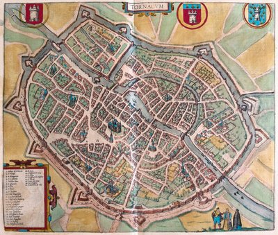 Turnai, Bélgica - en "Civitates Orbis Terrarum" de Georg Braun, Colonia 1617 de Georg Braun