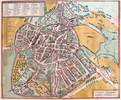 Vicenza, Italia - en "Civitates Orbis Terrarum" de Georg Braun, Colonia 1617 de Georg Braun