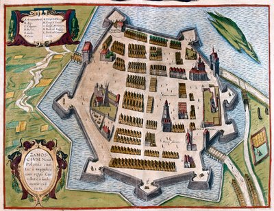 Zamosc, Polonia - en "Civitates Orbis Terrarum" de Georg Braun, Colonia 1617 de Georg Braun