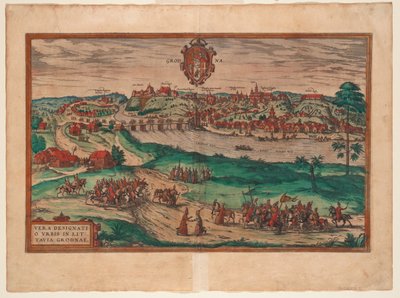 Grodno De: Civitates orbis terrarium, 1577 de Georg Braun und Franz Hogenberg