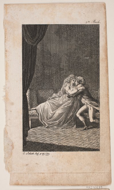 Ilustración con pareja de enamorados de Georg Christian Schule