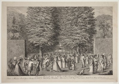 Primera caminata en el Jardín de Rosenburg en Copenhague de Georg Christian Schule