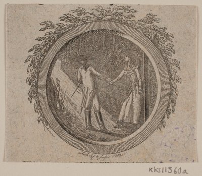 Viñeta de título para S. Richardson: "La historia de Miss Clarissa Harlowe", segunda parte de Georg Christian Schule