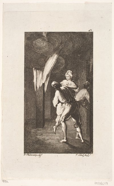 Viñeta de título para Smollett "Las aventuras de Peregrine Pickle" de Georg Christian Schule