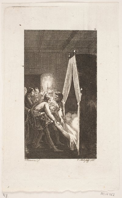 Viñeta de título para Smollett "Las aventuras de Peregrine Pickle" de Georg Christian Schule