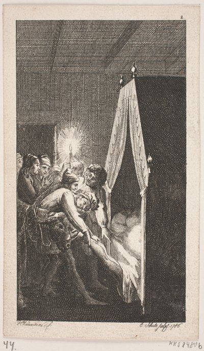 Viñeta de título para Smollett "Las aventuras de Peregrine Pickle" de Georg Christian Schule