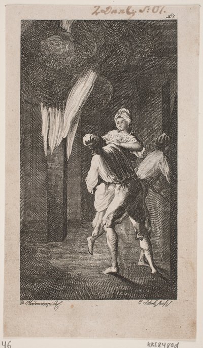 Viñeta de título para Smollett "Las aventuras de Peregrine Pickle" de Georg Christian Schule
