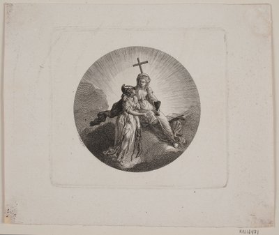 Viñeta con la Fe y Minerva de Georg Christian Schule