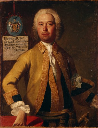 Retrato del General Conde George Lesley 1720-1772, 1749 de Georg Christoph Grooth