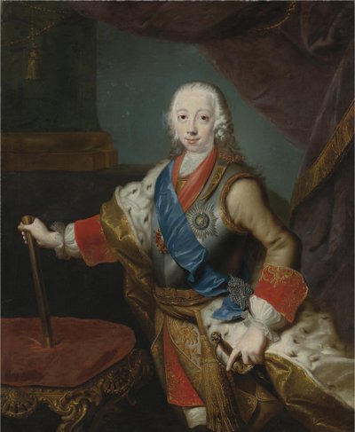 Retrato del Zar Pedro III de Rusia 1728-1762 de Georg Christoph Grooth