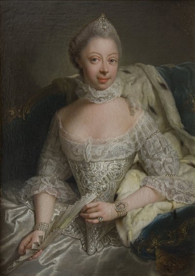 Princesa Carlota de Mecklemburgo-Strelitz, reina de Inglaterra - Retrato de la princesa Carlota de Mecklemburgo-Strelitz (1744-1818), Reina de Gran Bretaña, por Matthieu, Georg David (1737-1778) de Georg David Matthieu
