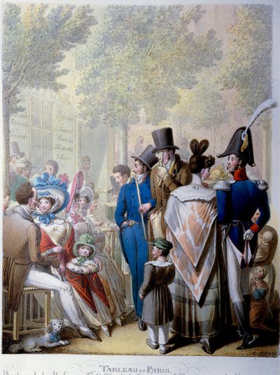 Boulevard des Italians, el café Hardy en París en el siglo XIX de Georg Emanuel Opitz