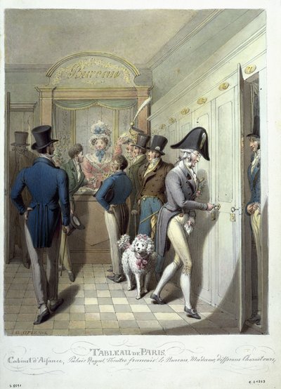 La Oficina del Teatro Francés, de Tableau de Paris, 1815-30 de Georg Emanuel Opitz