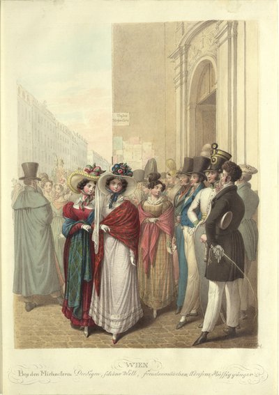 Frente a la Iglesia de San Miguel: la bendición, mundo hermoso, chicas ligeras de Georg Emanuel Opiz