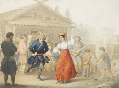 Fiesta fuera de una taberna de Georg Emanuel Opiz